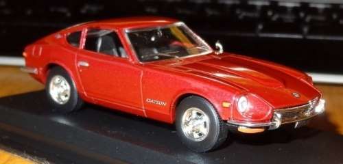 Datsun 240Z 1970 burgundy 1/43 Delprado NEW+showcased  #5198 instant wheels