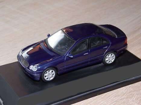 Mercedes-Benz C 320 Avantgarde 2013 dk.blue-met 1/43 Schuco NEW+showcased  #5205 instant wheels