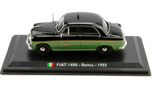 Fiat 1400 Taxi Roma 1955 black 1/43 IXO/LEO NEW+showcased  #5213 instant wheels