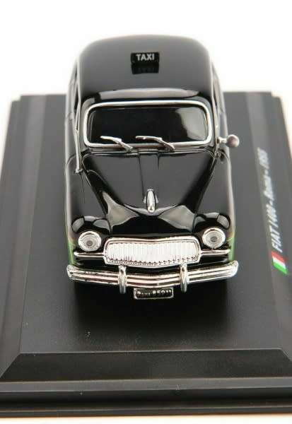 Fiat 1400 Taxi Roma 1955 black 1/43 IXO/LEO NEW+showcased  #5213 instant wheels