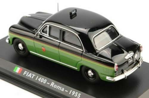 Fiat 1400 Taxi Roma 1955 black 1/43 IXO/LEO NEW+showcased  #5213 instant wheels