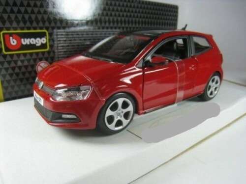 Volkswagen Polo V GTI Mk.5 2012 red 1/24 Bburago NEW+boxed  #2199 instant wheels