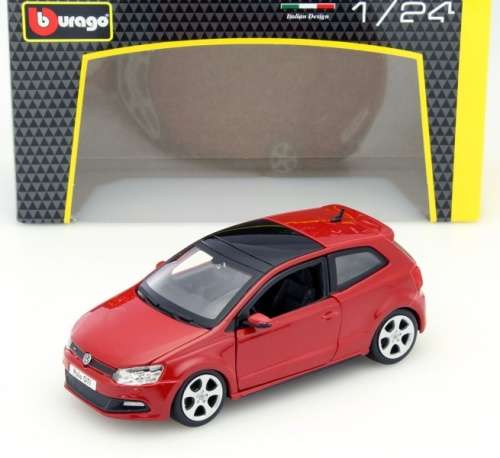 Volkswagen Polo V GTI Mk.5 2012 red 1/24 Bburago NEW+boxed  #2199 instant wheels