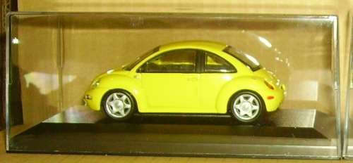 Volkswagen New Beetle 1998 yellow 1/43 IXO NEW+showcased  #5259 instant wheels
