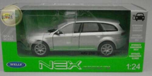 Alfa Romeo 159 Sportwagon 2008 silver 1/24 Welly NEW+boxed  #2215 instant wheels
