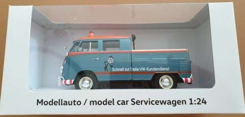 Volkswagen Type 2 - T1 1970 double-cab VW ServiceVan 1/24 Motormax NEW+boxed  #2211 instant wheels