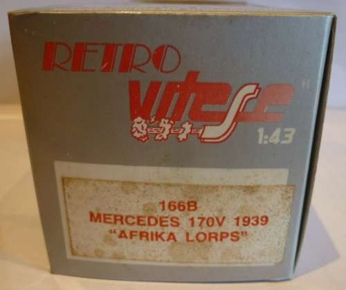 Mercedes-Benz V170 sedan 1939 Afrika Korps khaki 1/43 Vitesse NEW+boxed  #5282 instant wheels