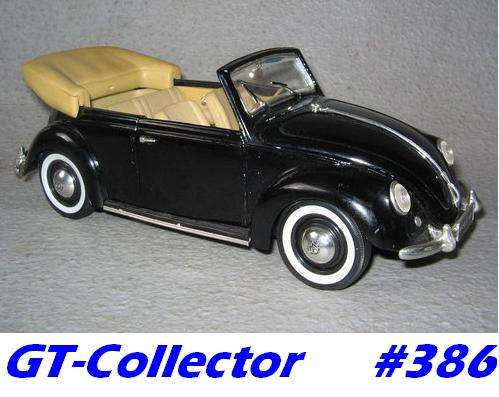 1:18 VW Beetle Cabriolet 1955 black in top condition, SOLIDO, 7 days money-back g'tee! #386