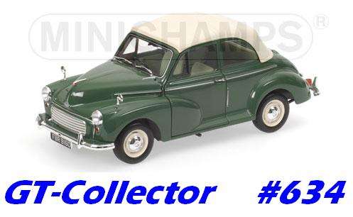 1:18 Morris Minor Convertible 1959 Green,MINTboxed, Minichamps, 7D mon-back g'tee! #634BI
