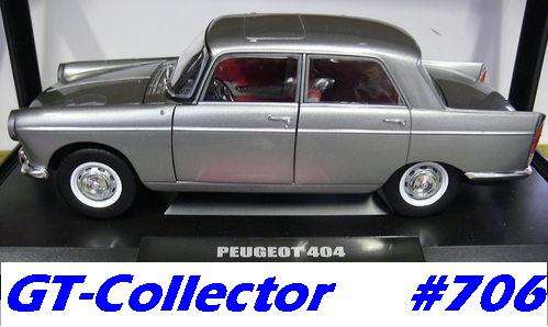 1:18 Peugeot 404 silver 1965 by Norev,NEW,g'tee, FREE insured postal delivery #706