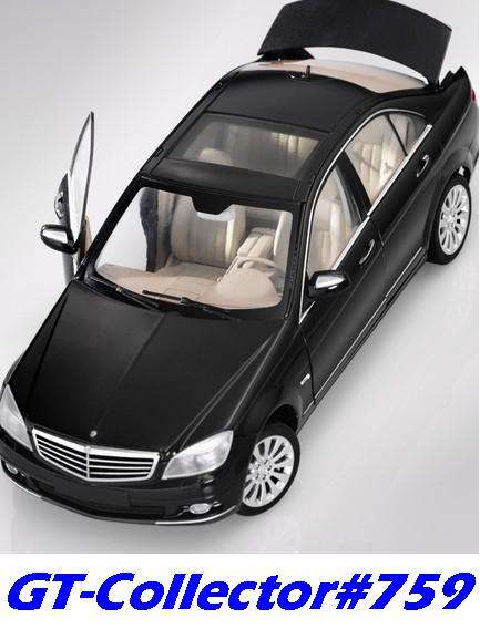 1:18 Mercedes-Benz C-Class W204 black 2000 AUTOart NEW gtee FREE insured postal delivery #759