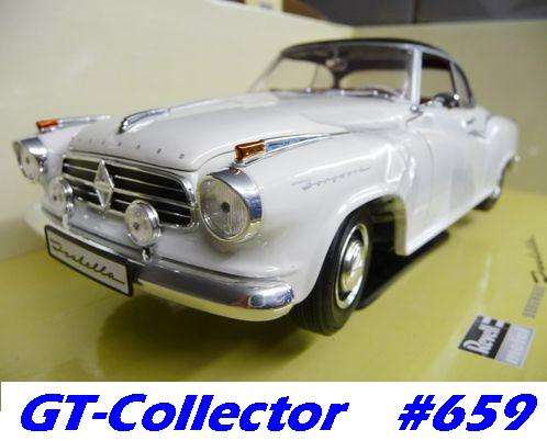 1:18 BORGWARD Isabella Coupe, 1957, white/black roof, REVELL, NEW/MINT/BOXED, g'tee, #659