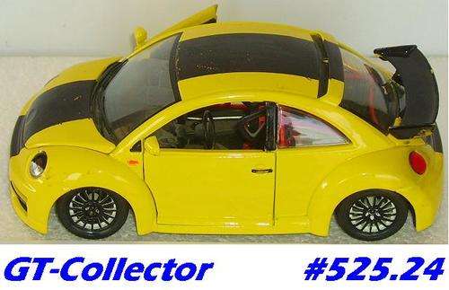 1-24 VW New Beetle yellowNew Beetle Cup Rallye 1999 Bburago-Italia top condition   ......... #525.24