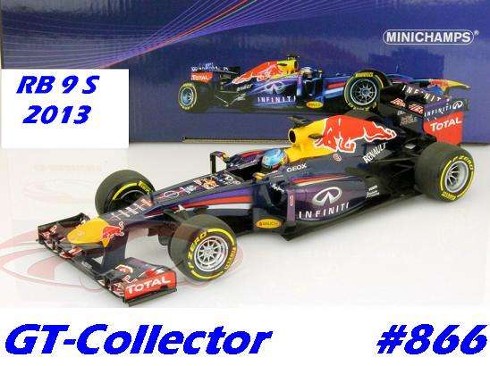 1:18 F1 RB9 S 2013 Red Bull Racing S Vettel, Minichamps, NEW,gtee, FREE insured postal delivery #866