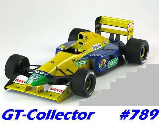 1:18 Benetton Ford B191B F-1 MSC yellow+blu,Minichmps,NEW,g'tee, FREE ins postal delivery #789