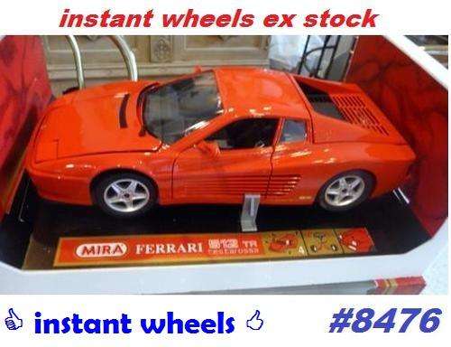 Ferrari 512 tr red Testarossa coupe 1991 red,Mira,NEW+boxed,FREE delivery #8476 instant wheels
