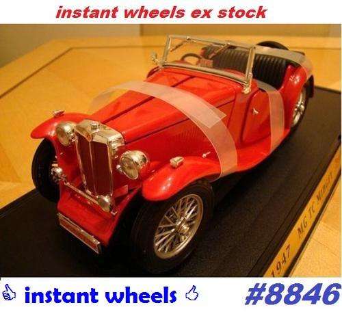 MG TC Midget Roadster 1947 red NEW+boxed  FREE delivery #8846 instant wheels