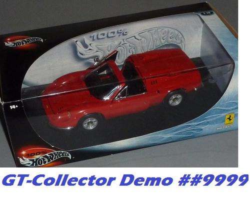 HotWheels 1-18 NEW Ferrari Dino 246 GTS Targa 1970 NEW+boxed #DEMO ##9999 instant wheels