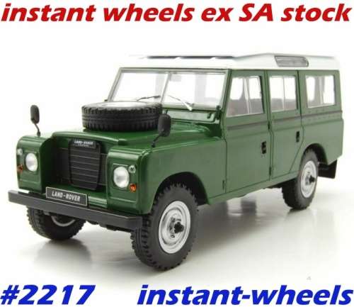 Land Rover Series III 109 1980 green 1/24 Whitebox NEW+boxed FREE Delivery #2217 instant wheels