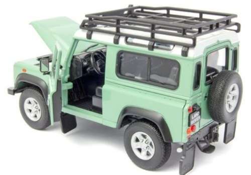 Land Rover Defender swb 1980 green/white +roof-rack 1/24 NEW+boxed  #2218 instant wheels