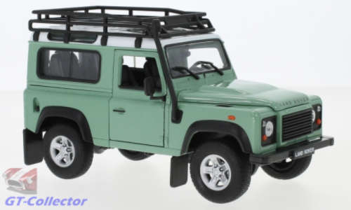 Land Rover Defender swb 1980 green/white +roof-rack 1/24 NEW+boxed  #2218 instant wheels