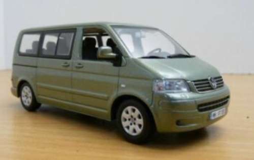Volkswagen T5 Multivan 2003 green-met 1/43 Minichamps NEW+boxed  #5233 instant wheels