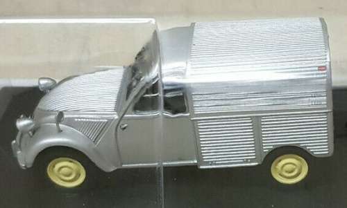 Citroen 2CV LaCamionnette AZU 1955 silver 1/43 Hachette/U.H. NEWinBlister  #5300 instant wheels