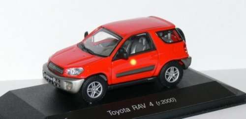 Toyota RAV4 SUV short 2000 red Cararama 1:43 NEW+boxed  #5304 instant wheels