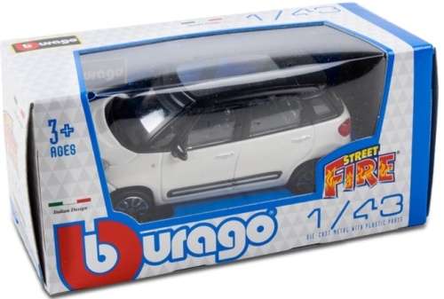 Fiat 500 L minivan 2013 white+black 1:43 Bburago/IT NEW+boxed  #5308 instant wheels