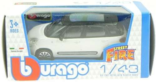 Fiat 500 L minivan 2013 white+black 1:43 Bburago/IT NEW+boxed  #5308 instant wheels