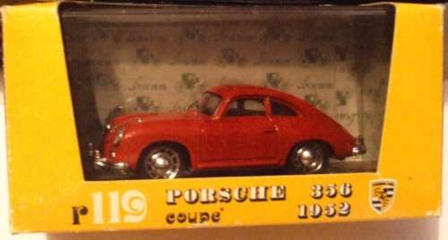Porsche 356 Coupe 1952 red 1:43 Brumm NEW+boxed  #5293 instant wheels