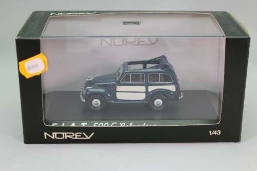 Fiat 500 C Belvedere 1951 1/43 Norev NEW+boxed  #5317 instant wheels