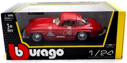 Mercedes-Benz 300 SL Gullwing 1954 red 1/24 Bburago NEW+boxed  #2230 instant wheels