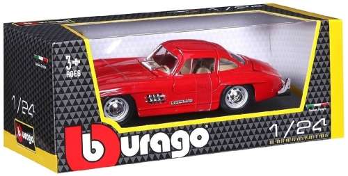 Mercedes-Benz 300 SL Gullwing 1954 red 1/24 Bburago NEW+boxed  #2230 instant wheels