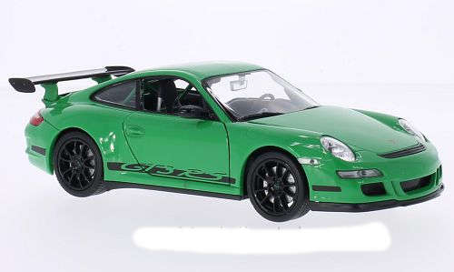 Porsche 911 (997) GT3-RS 2007 green 1/24 Welly NEW+boxed  #2237 instant wheels