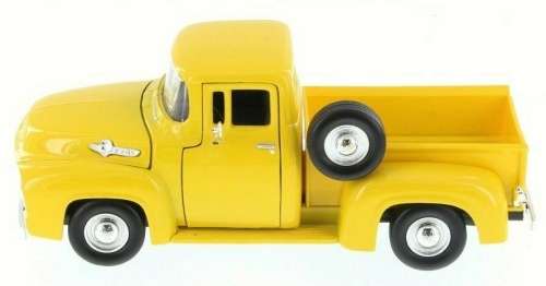 Ford F-100 Pick-up 1955 yellow 1/24 Motormax NEW+boxed  #2241 instant wheels