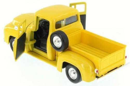 Ford F-100 Pick-up 1955 yellow 1/24 Motormax NEW+boxed  #2241 instant wheels