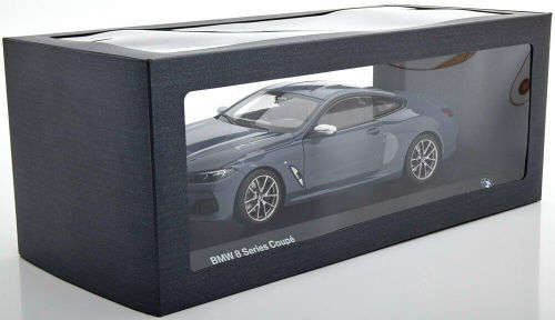 BMW 850i M coupe 2018 blue-grey Norev 1/18 NEW+boxed  #8957 instant wheels