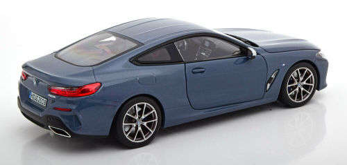 BMW 850i M coupe 2018 blue-grey Norev 1/18 NEW+boxed  #8957 instant wheels