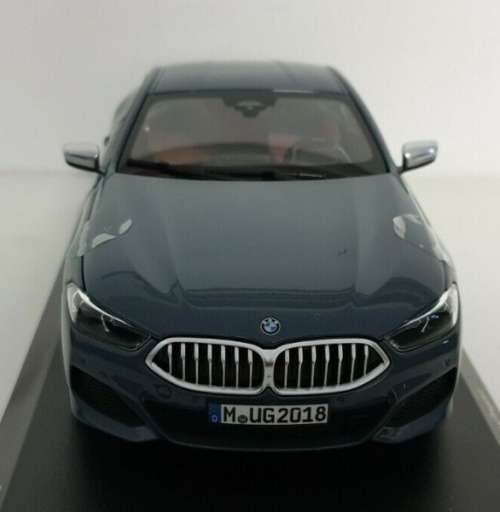 BMW 850i M coupe 2018 blue-grey Norev 1/18 NEW+boxed  #8957 instant wheels