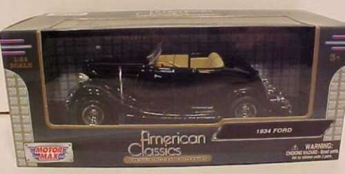 Ford 1934 Coupe open Roadster black 1/24 Motormax NEW+boxed  #2247 instant wheels