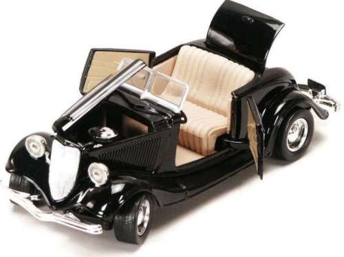 Ford 1934 Coupe open Roadster black 1/24 Motormax NEW+boxed  #2247 instant wheels
