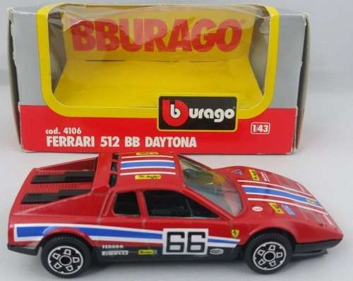 Ferrari 512 BB Daytona 1/43 Bburago/Italia NEW+boxed  #5591 instant wheels