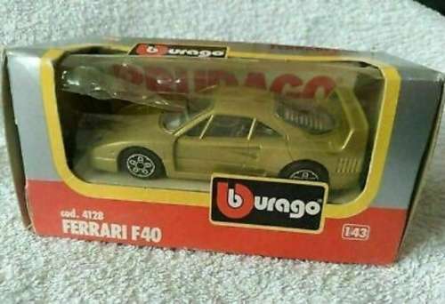 Ferrari F40 1987 gold 1/43 Bburago/Italia NEW+boxed  #4093 instant wheels