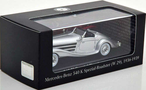 Mercedes-Benz 540K Roadster (W29) 1936 silver 1/43 IXO NEW+boxed  #4106 instant wheels