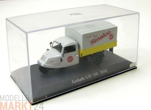 Goliath GD750 1950 3-wheeler Pick-Up grey+yellow 1/43 IXO New+boxed   #4135 instant wheels