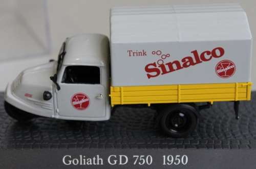 Goliath GD750 1950 3-wheeler Pick-Up grey+yellow 1/43 IXO New+boxed   #4135 instant wheels