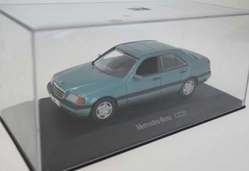 Mercedes-Benz C220 (W201) 1993 turqoise-met 1/43 Minichamps NEW+boxed  #4146 instant wheels