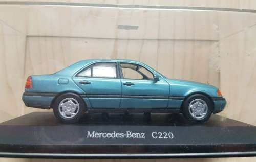 Mercedes-Benz C220 (W201) 1993 turqoise-met 1/43 Minichamps NEW+boxed  #4146 instant wheels