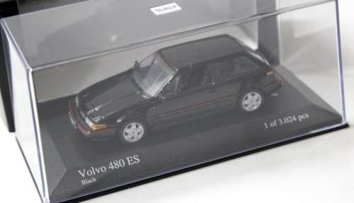 Volvo 480 ES Coupe 1986 black 1/43 Minichamps ltd edtn NEW+boxed  #4197 instant wheels